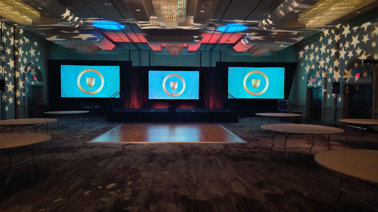 Event AV production with LED video wall